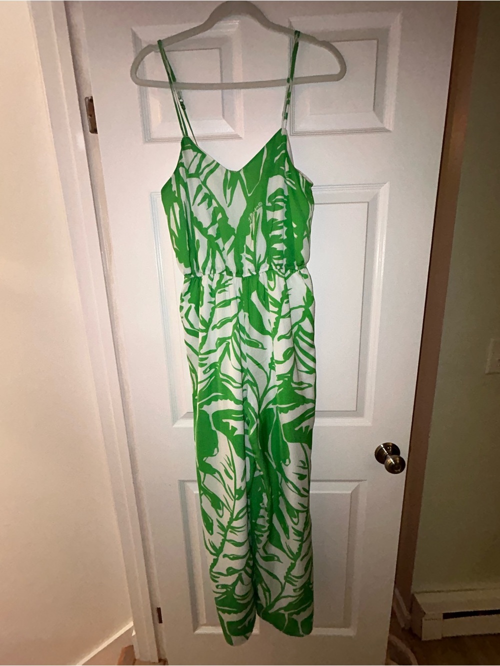 Lilly Pulitzer for Target Green and White Tropical Print Jumpsuit